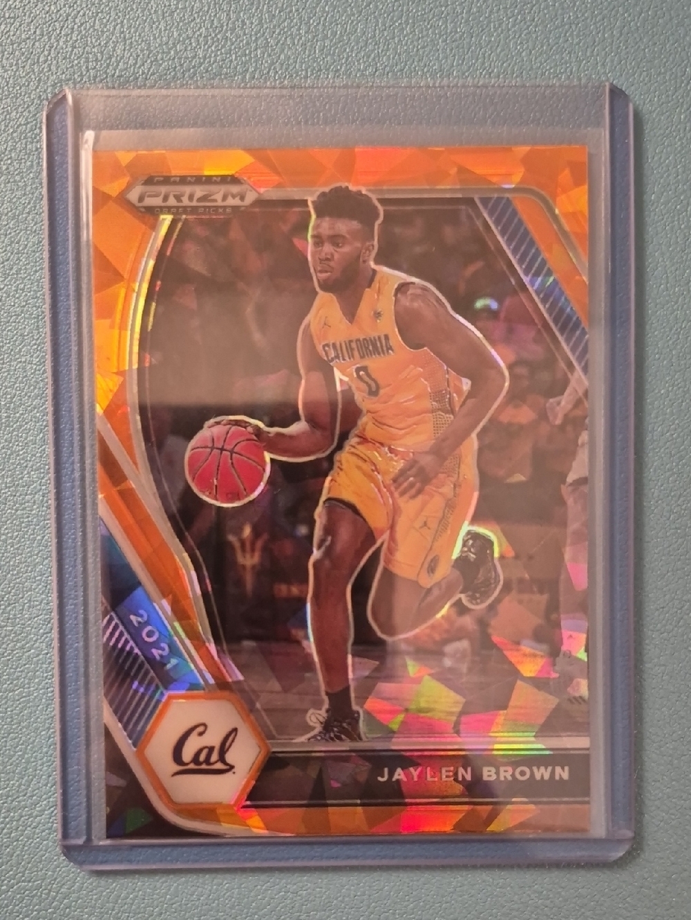 Panini Jaylen Brown Cal Basketball Card - Orange, Yellow AI Graded 9.0